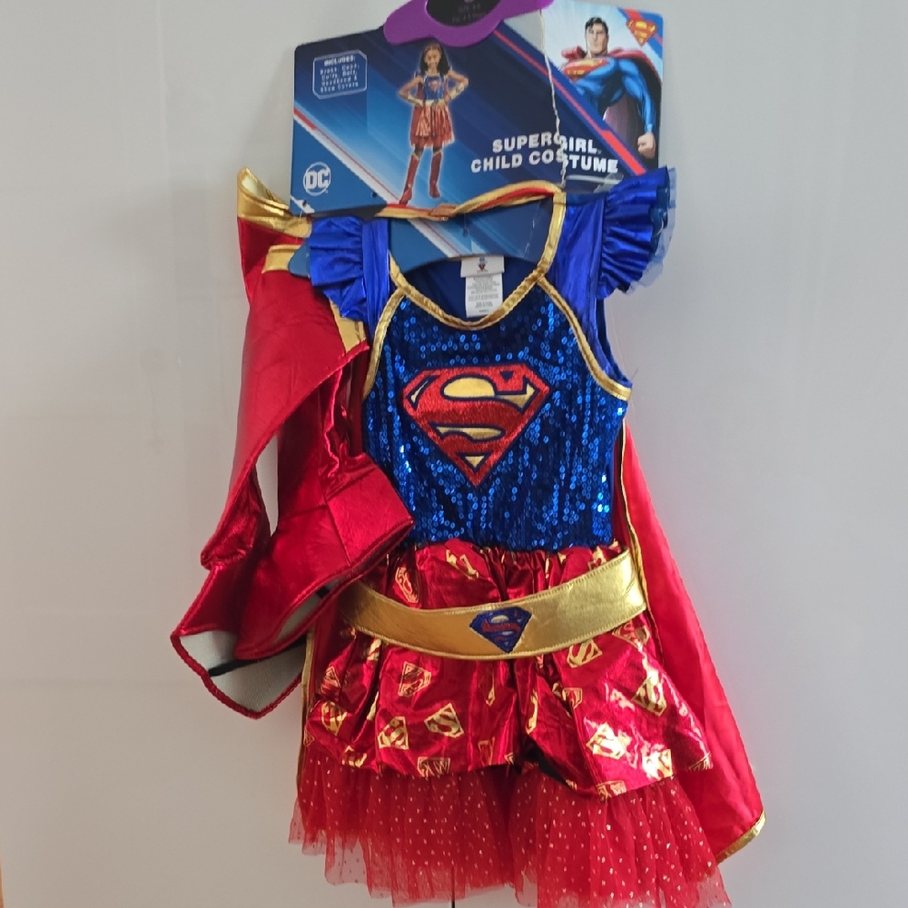 DC Comics Supergirl Kids Costume - Blue, Red, Gold